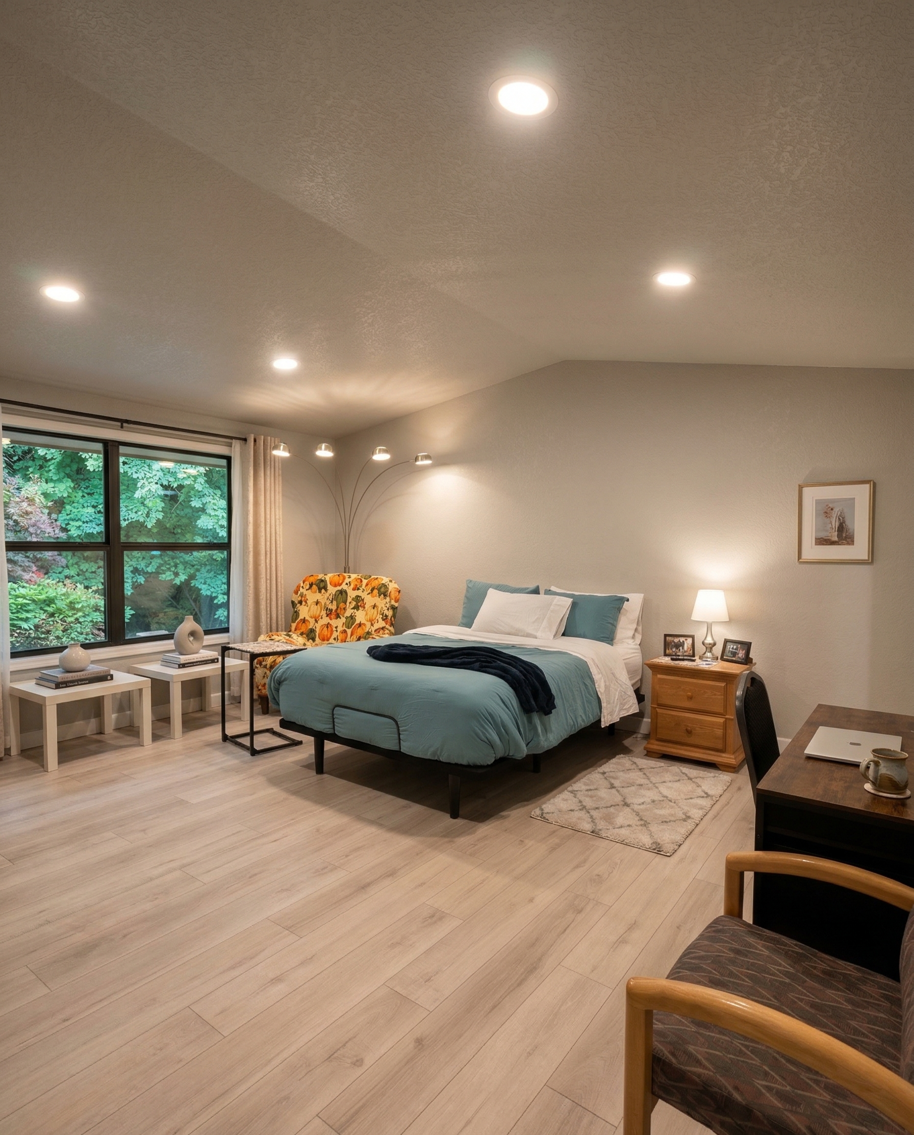 Caregiver providing compassionate support to senior resident